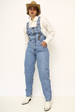 Macacão jeans vintage ziper - Capichó Brechó