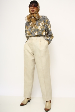 Calça linho cru vintage - Capichó Brechó