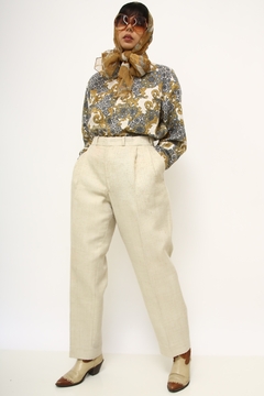Calça linho cru vintage - comprar online