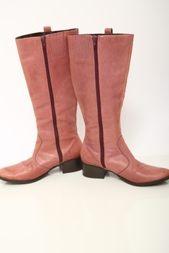 Bota rosa montaria couro 38 - loja online