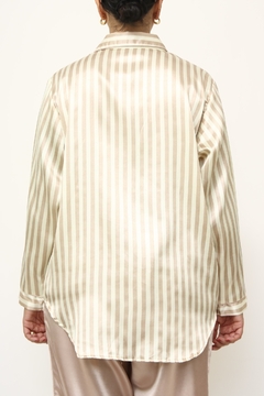 Imagem do Conjunto pijama Blusa listras + calça vintage
