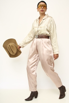 Conjunto pijama Blusa listras + calça vintage - loja online