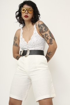 Shorts 100% linho vintage - Capichó Brechó