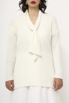 Imagem do Tricot textura no creme vintage
