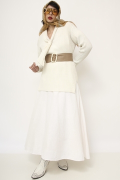 Tricot textura no creme vintage