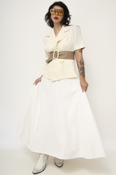 Blazer off white manga curta recorte - comprar online