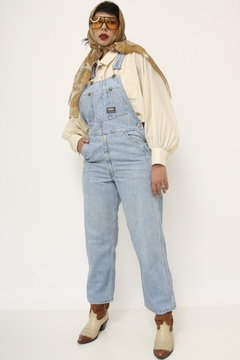 Macacão jeans jardineira vintage - loja online