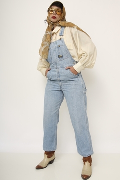Macacão jeans jardineira vintage - Capichó Brechó