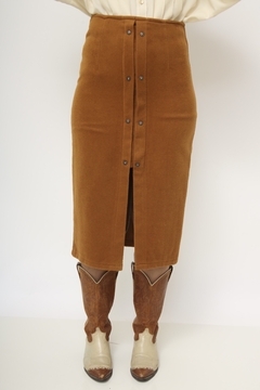 Saia 100% lã caramelo vintage - comprar online