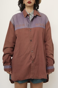 Camisa cowboy roxa bordo zoomp - Capichó Brechó
