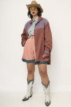 Camisa cowboy roxa bordo zoomp - comprar online