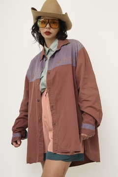 Camisa cowboy roxa bordo zoomp - comprar online