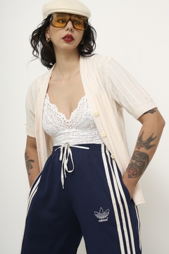 Tricot vintage tranças pulover rose