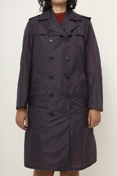 Capa de chuva roxa vintage