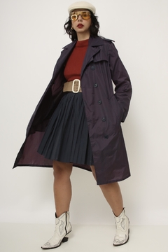 Capa de chuva roxa vintage