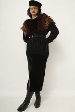 Tricot preto recorte coelho color vintage - loja online