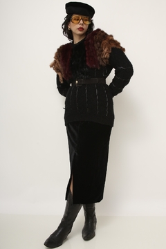 Tricot preto recorte coelho color vintage - comprar online