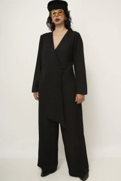 Macacão preto pantalona chic - Capichó Brechó