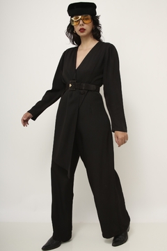 Macacão preto pantalona chic - Capichó Brechó