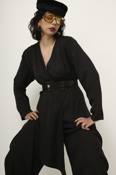 Imagem do Macacão preto pantalona chic