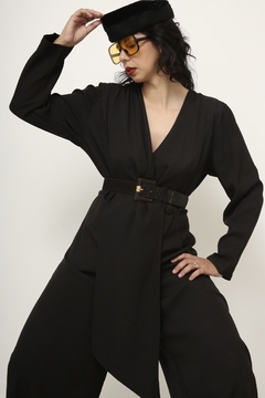 Macacão preto pantalona chic - comprar online