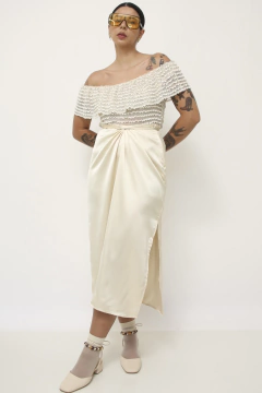 Bata fru fru vintage creme - loja online