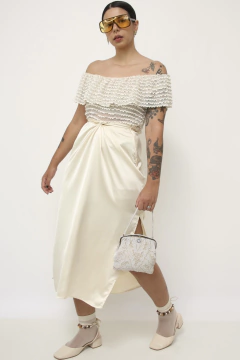 Bata fru fru vintage creme - comprar online