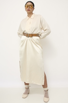 Cinto couro caramelo fivela western vintage