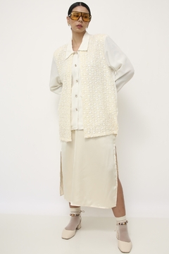 Imagem do Blazer creme recorte renda frente