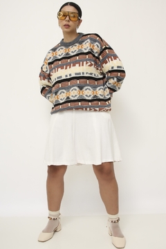 Pulover vintage estampa color