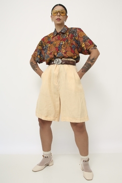 Camisa estampa laranja telha vintage na internet