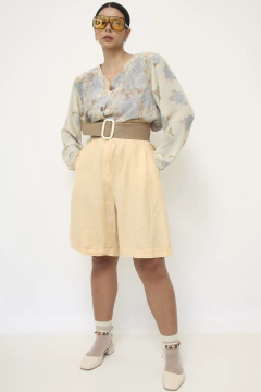 Imagem do Blazer levinho estampa flores azul