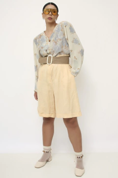 Blazer levinho estampa flores azul
