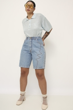 Bermuda jeans recorte western vintage