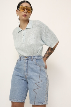 Imagem do Bermuda jeans recorte western vintage