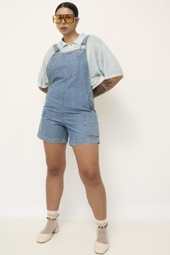 Macaquinho jeans curto - loja online