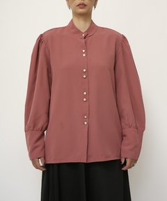 Camisa rosa antigo vintage manga bufante