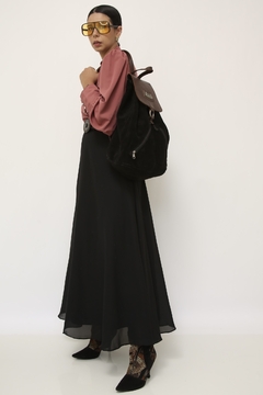 Mochila 100% couro camurça vintage - comprar online