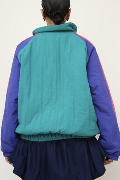 Jaqueta bomber bicolor 80´s - loja online