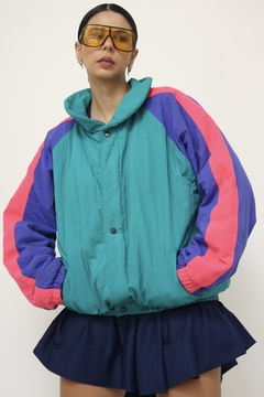 Jaqueta bomber bicolor 80´s - comprar online