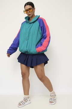 Jaqueta bomber bicolor 80´s - loja online