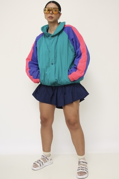 Jaqueta bomber bicolor 80´s na internet
