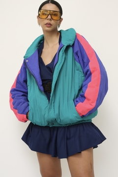 Jaqueta bomber bicolor 80´s na internet
