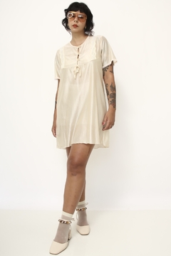 Camisola perola vintage renda - Capichó Brechó