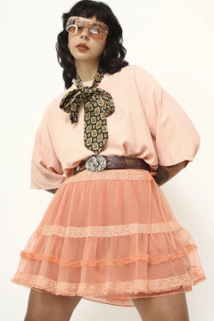 Blusa laranja viscose vintage - comprar online