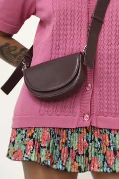 Bolsa zara uva couro fake vintage - comprar online