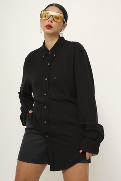 Camisa polo Play manga longa preta - comprar online