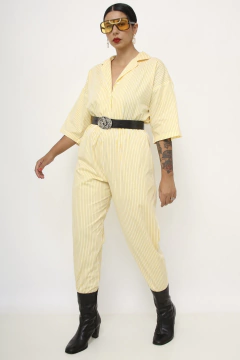 Conjunto amarelo listras vintage na internet