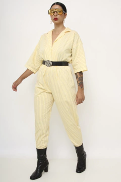 Conjunto amarelo listras vintage - comprar online