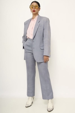 Conjunto Calça + Blazer azul vintage na internet